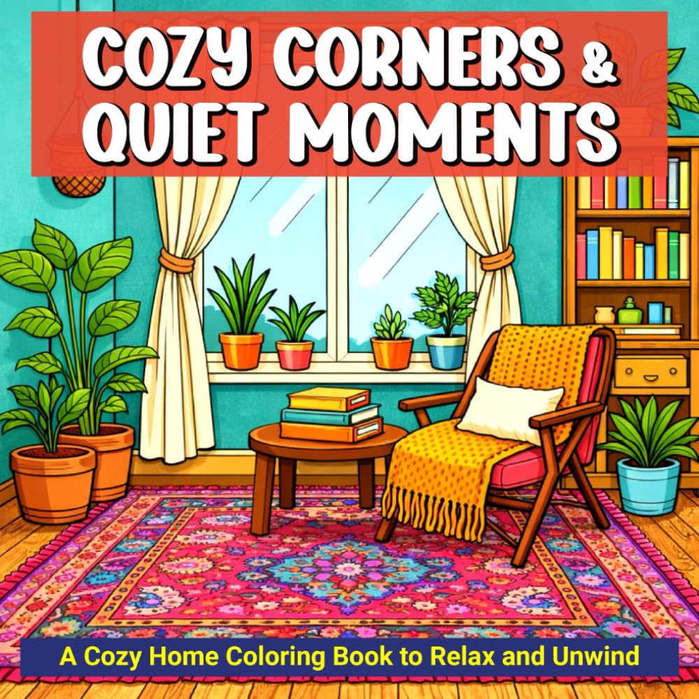 Cozy Corners & Quiet Moments: A Cozy Home Coloring Book to Relax and Unwind