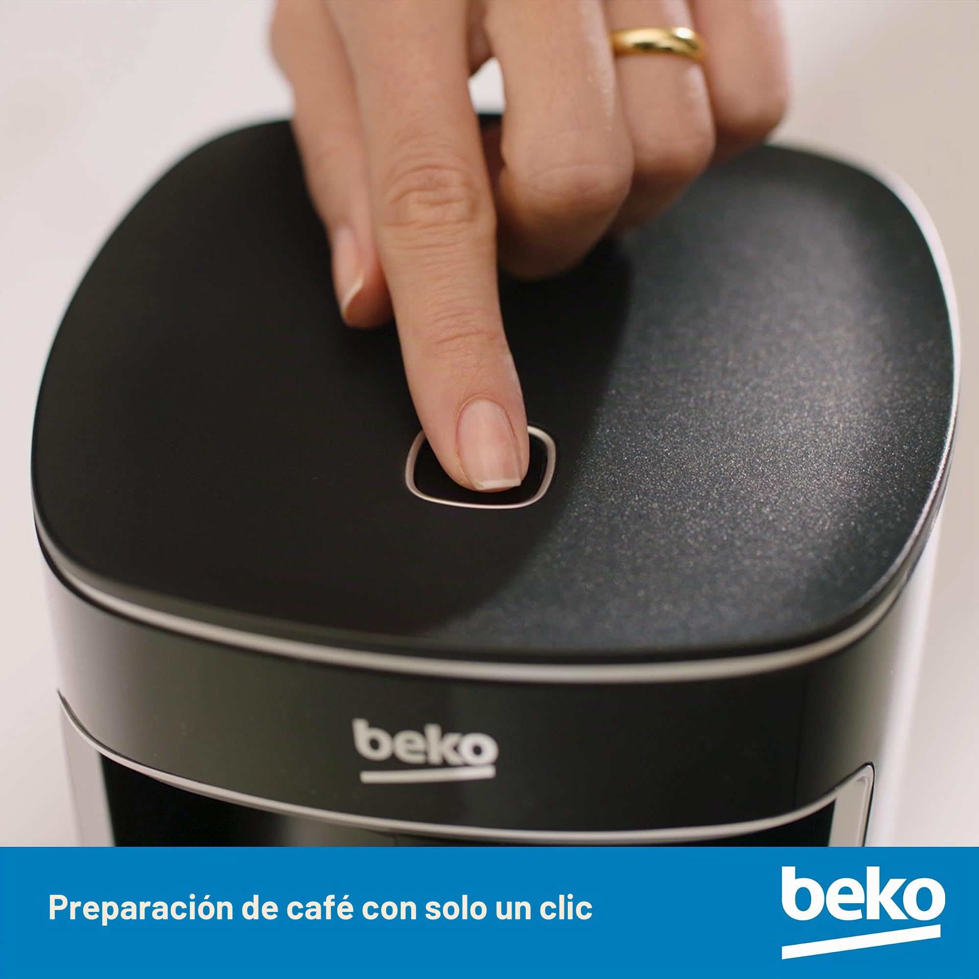 Beko TKM 2341 - Cafetera moka hasta 5 tazas, Cooksense, café turco espumoso, antiderrames, control de un solo toque, color negro