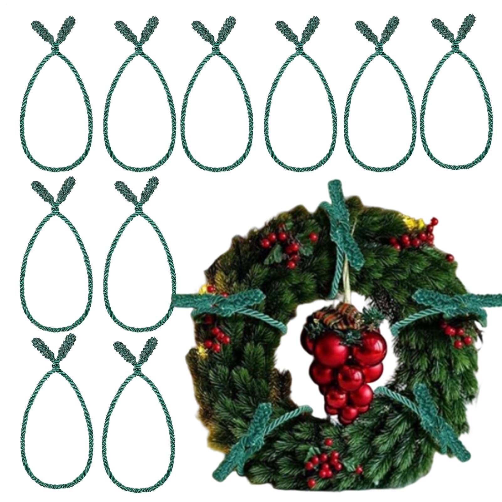 Attaches de guirlande de Noël tissées main pour décoration escalier couronne et fête