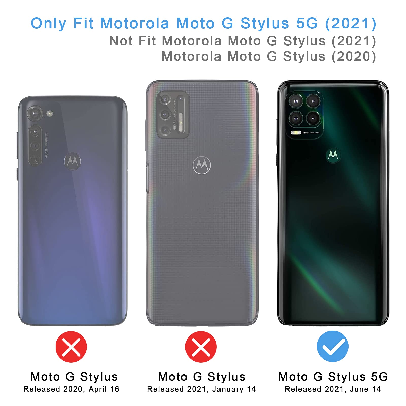 HAII Case for Moto G Stylus 5G 2021,PU Leather Folio Flip Wallet Case with Card Holster Stand Kickstand Magnetic Closure Shockproof Phone Cover for Motorola Moto G Stylus 5G 2021 (Coffee)