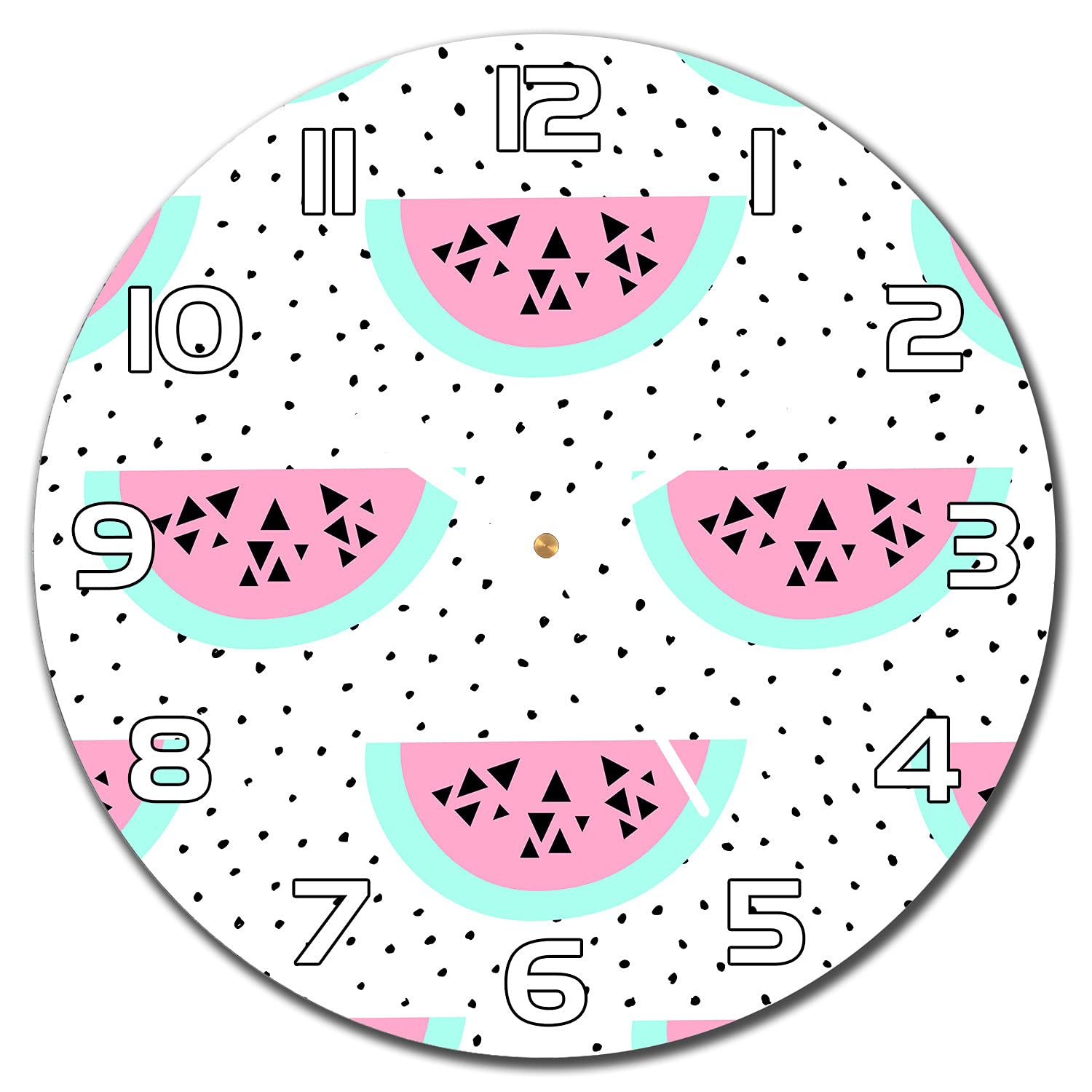 Horloge en verre pastèque 30 cm Coloray pour cuisine et salon moderne