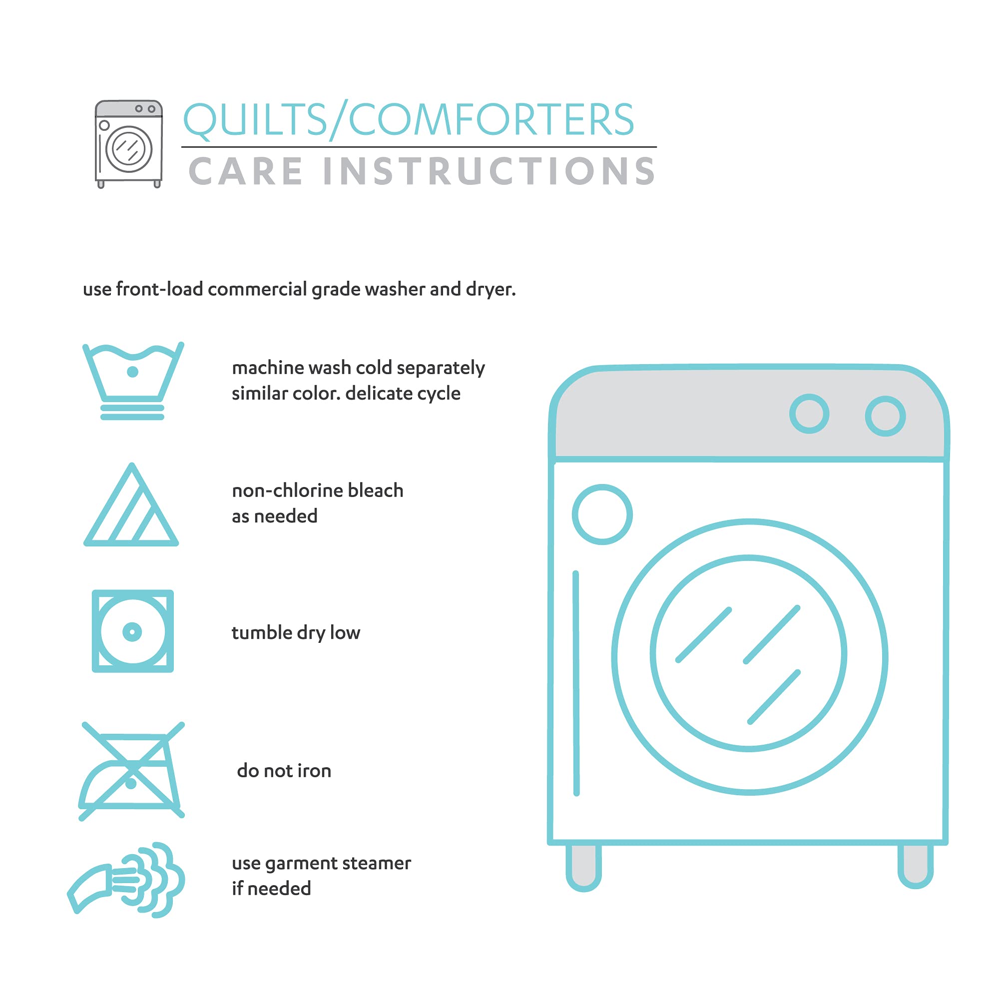 Lush Decor Glitter Ombre Metallic Print 5 Piece Quilt Set, Full/Queen, Blush & Gray