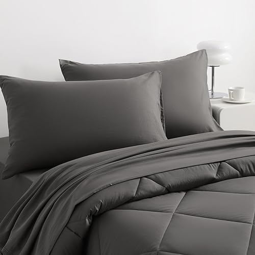 Vista 113 de NTBAY Juego de ropa de cama para niños pequeños, juego de ropa de cama suave y transpirable de 4 piezas para niños y niñas, incluye edredón