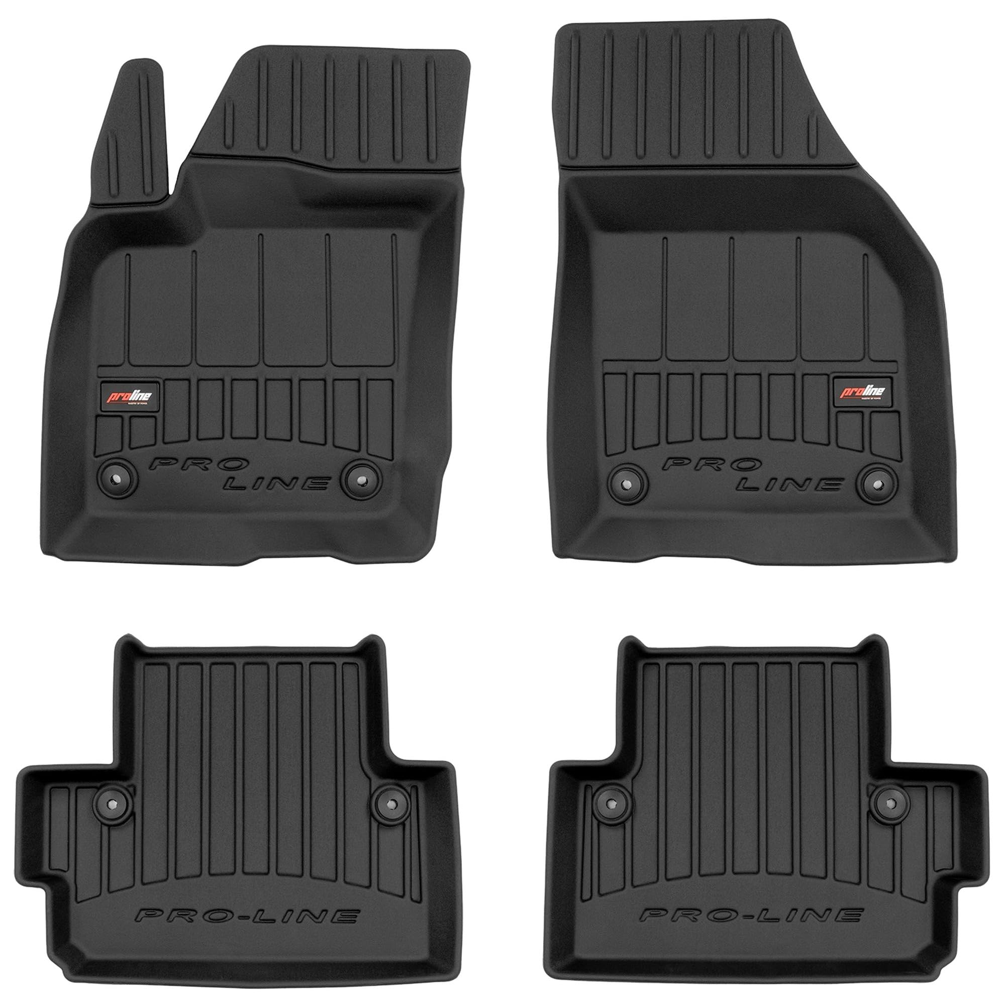M MOTOS Rubber Boot Mats Fits For Volvo C30 2006-2012 Improve Your Travel Comfort With Anti-slip Mat Auto TM- All-weather Car Floor Mats, Protection