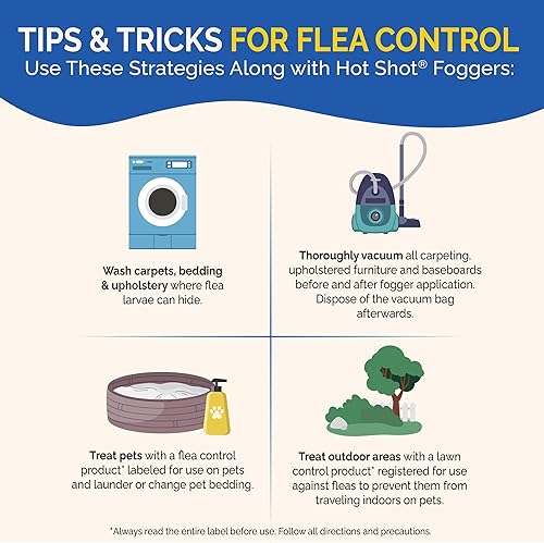 Miniatura 12 de Hot Shot Sin ensuciar. Nebulizador con neutralizador de olores, 3 latas de 1.2 onzas, mata insectos ocultos, sin necesidad de apagar las luces