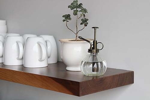 Miniatura 8 de Urban Legacy Estantes flotantes profundos de nogal negro para pared, fácil de instalar, estantes flotantes modernos con soportes flotantes, juego de