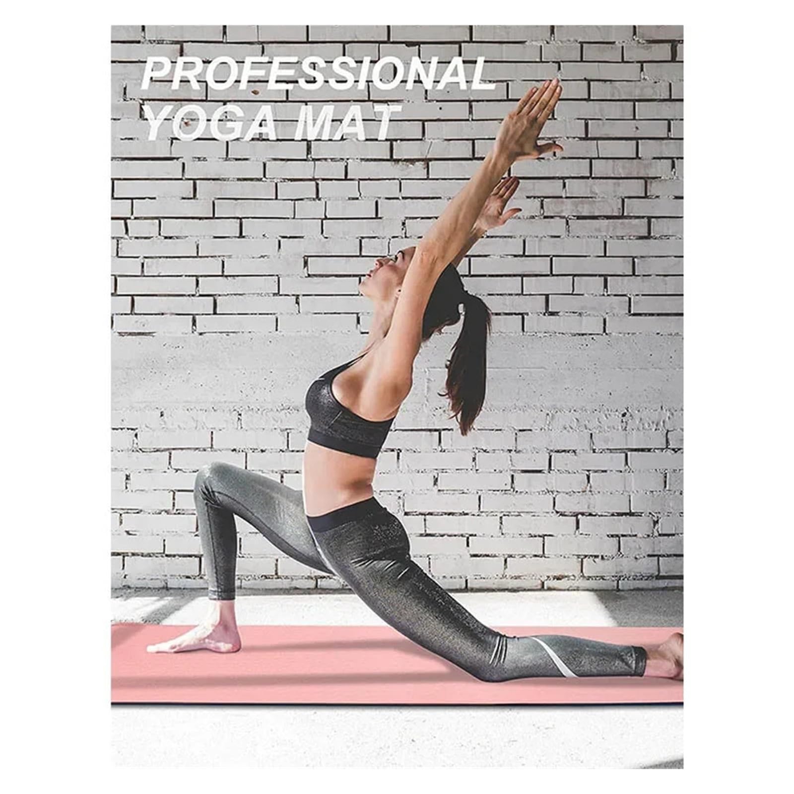 Esterilla Yoga Esterilla de yoga extra gruesa de doble cara, antideslizante, profesional, for entrenamiento, pilates y ejercicios de suelo.