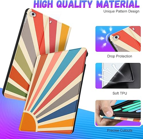 Miniatura 4 de Funda para Apple iPad Mini 54321, para iPad Mini 54321 Generación para niños, lindo folio de dibujos animados para mujeres, niñas, adolescentes,