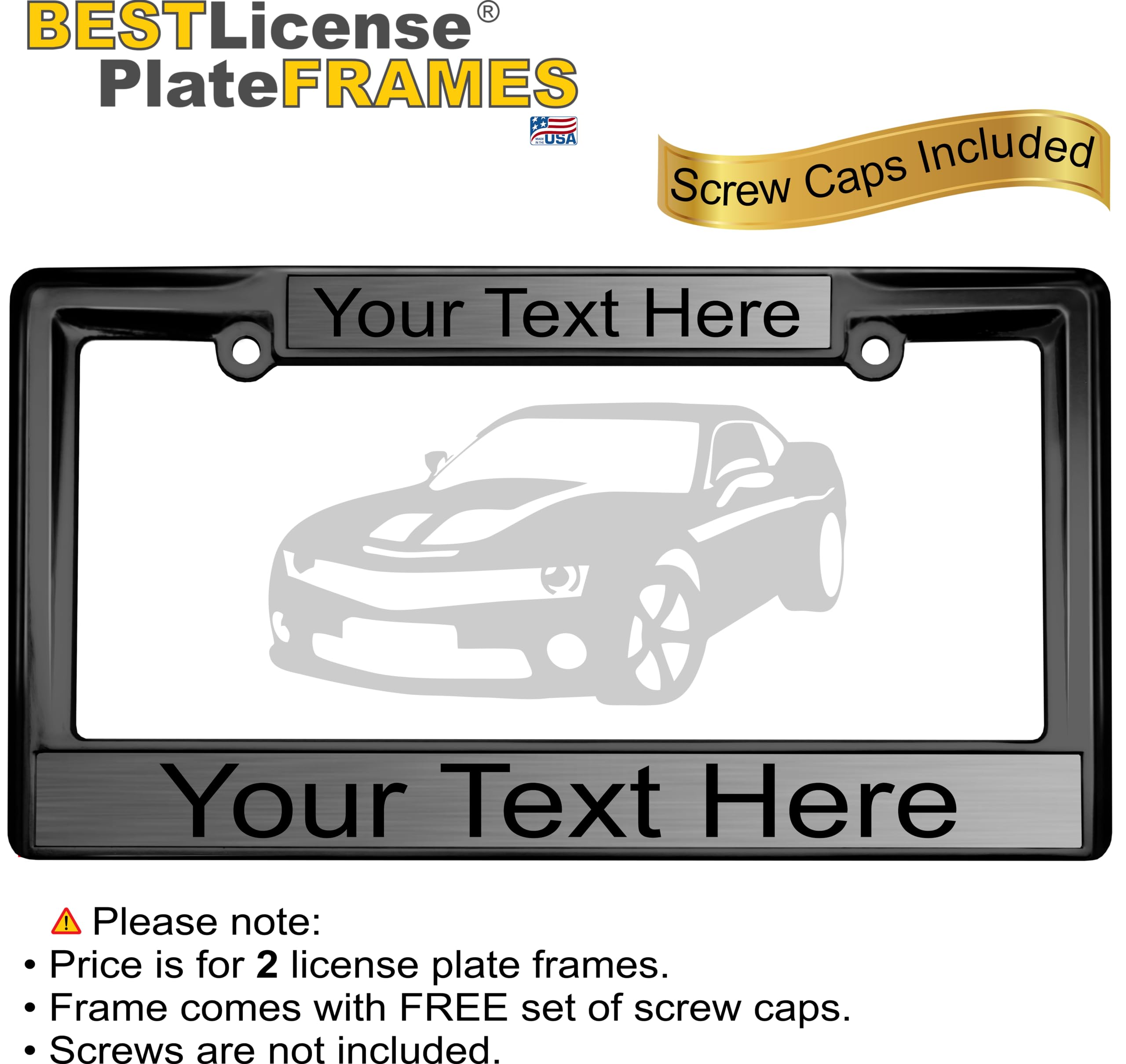 Custom Personalized Heavy Duty Metal Laser Engraved Car License Plate Frame wit - Picture 53 of 113