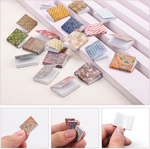 Miniatura 4 de 20 libros en miniatura para casa de muñecas a escala 112, mini libros para casa de muñecas, accesorios surtidos para casa de muñecas, suministros de