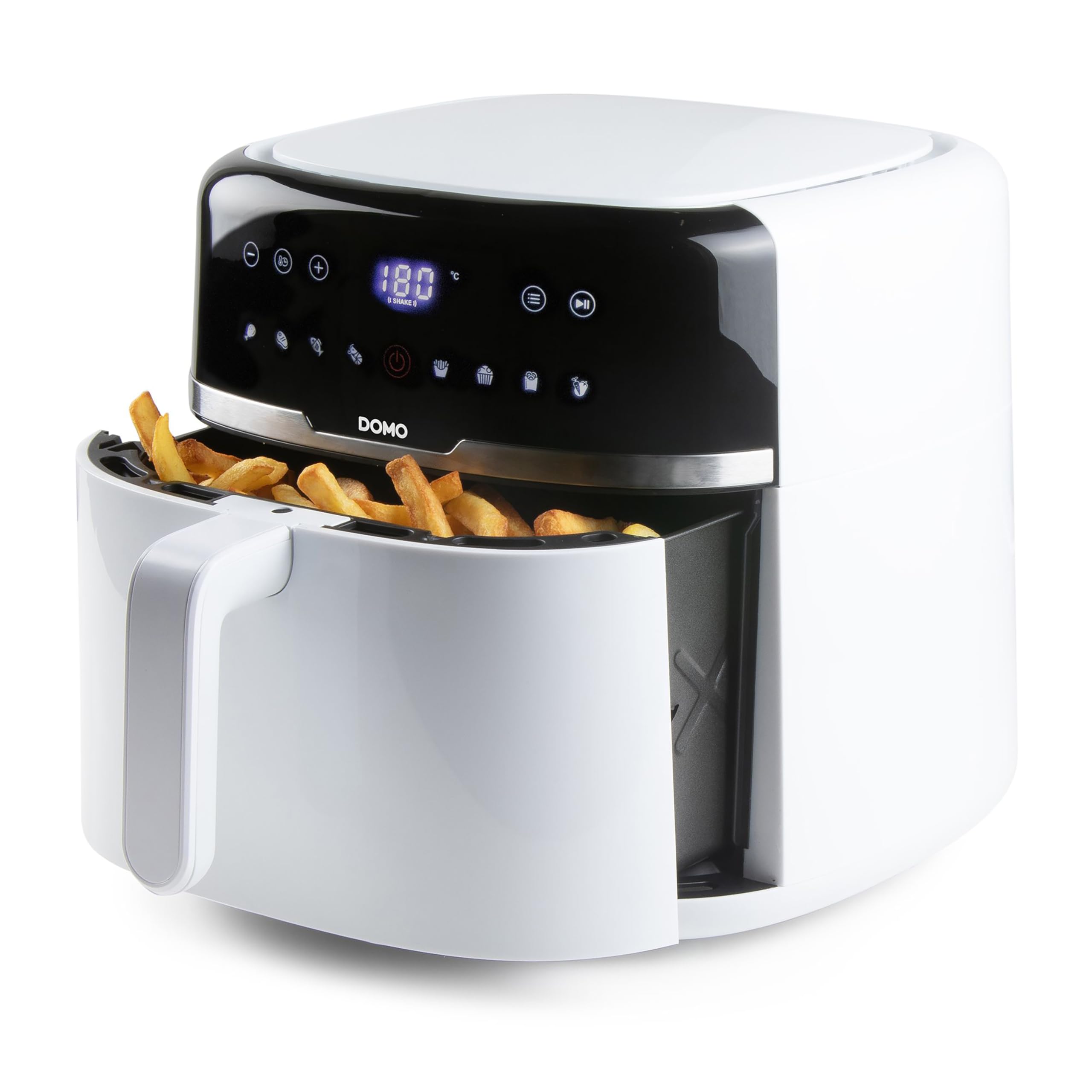 DOMO DO1148FR frytkownica na gorące powietrze, 8 programów, funkcja SHAKE, 8 l, 1800 W, biała