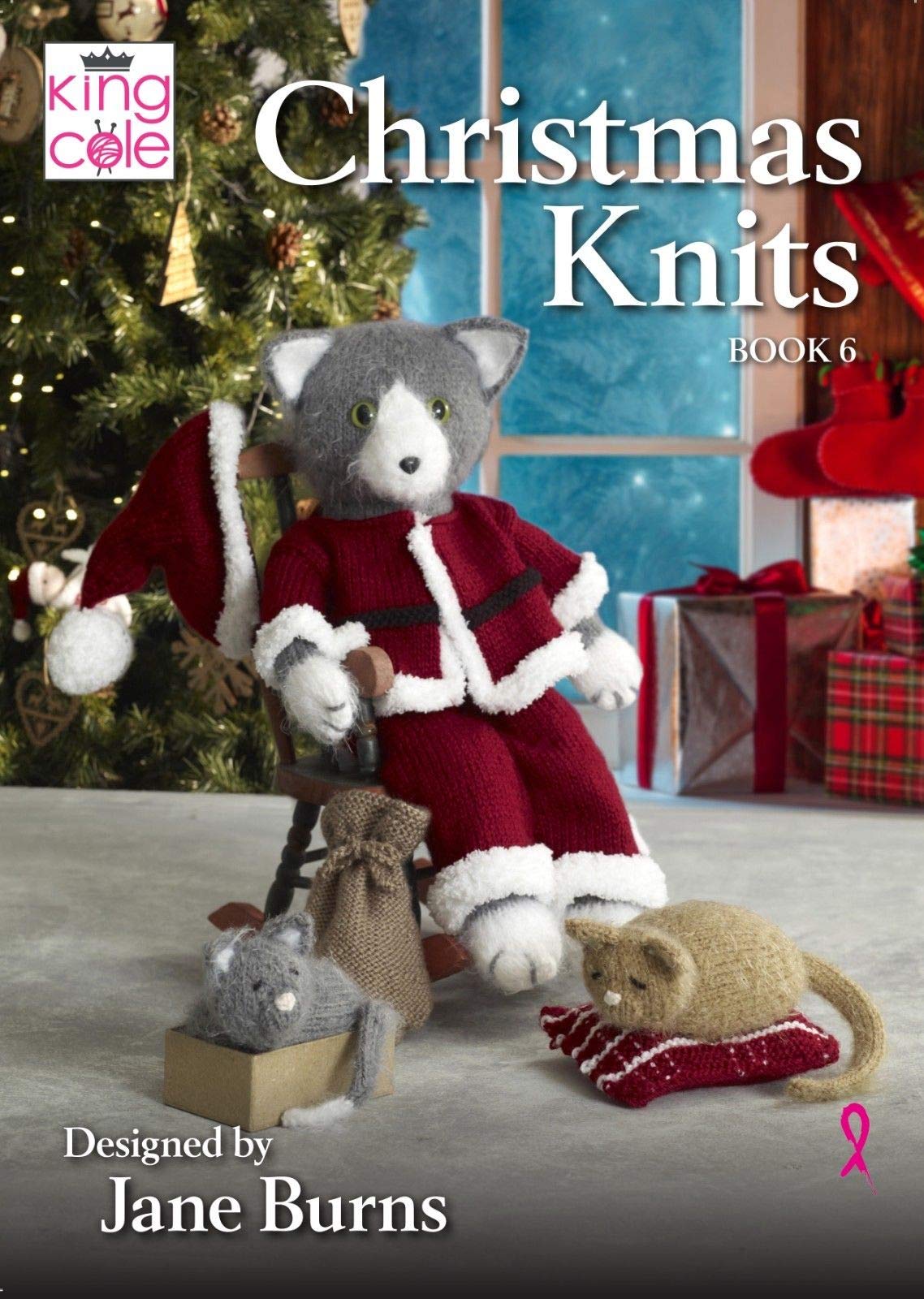 Christmas Knits Book 6 King Cole Blanket Doorstop Wreath Toys Knitting Pattern