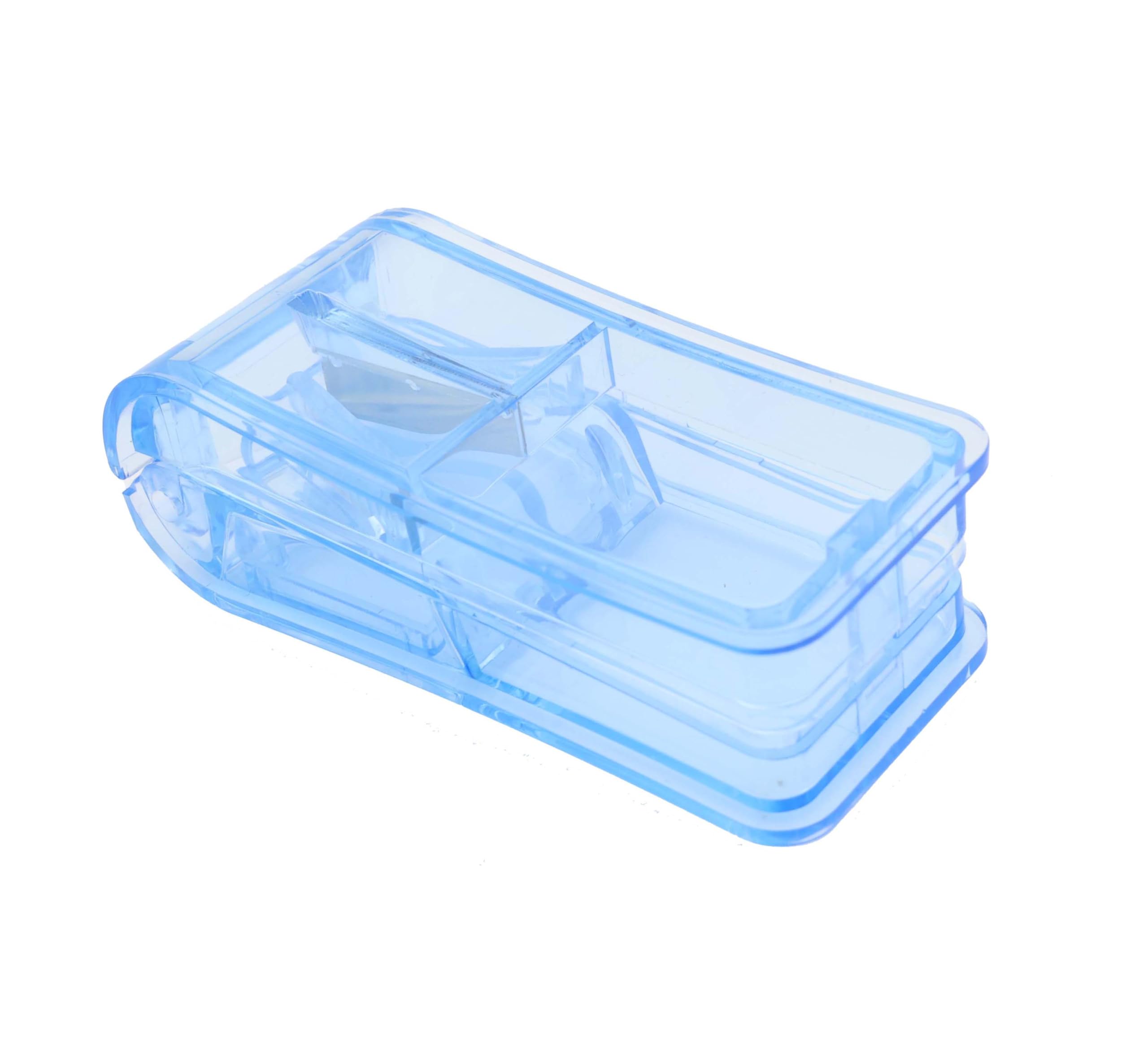 Pill Cutter, Splitter, Organizer for Pills/Supplement/Medication 2 Pack (Blue)