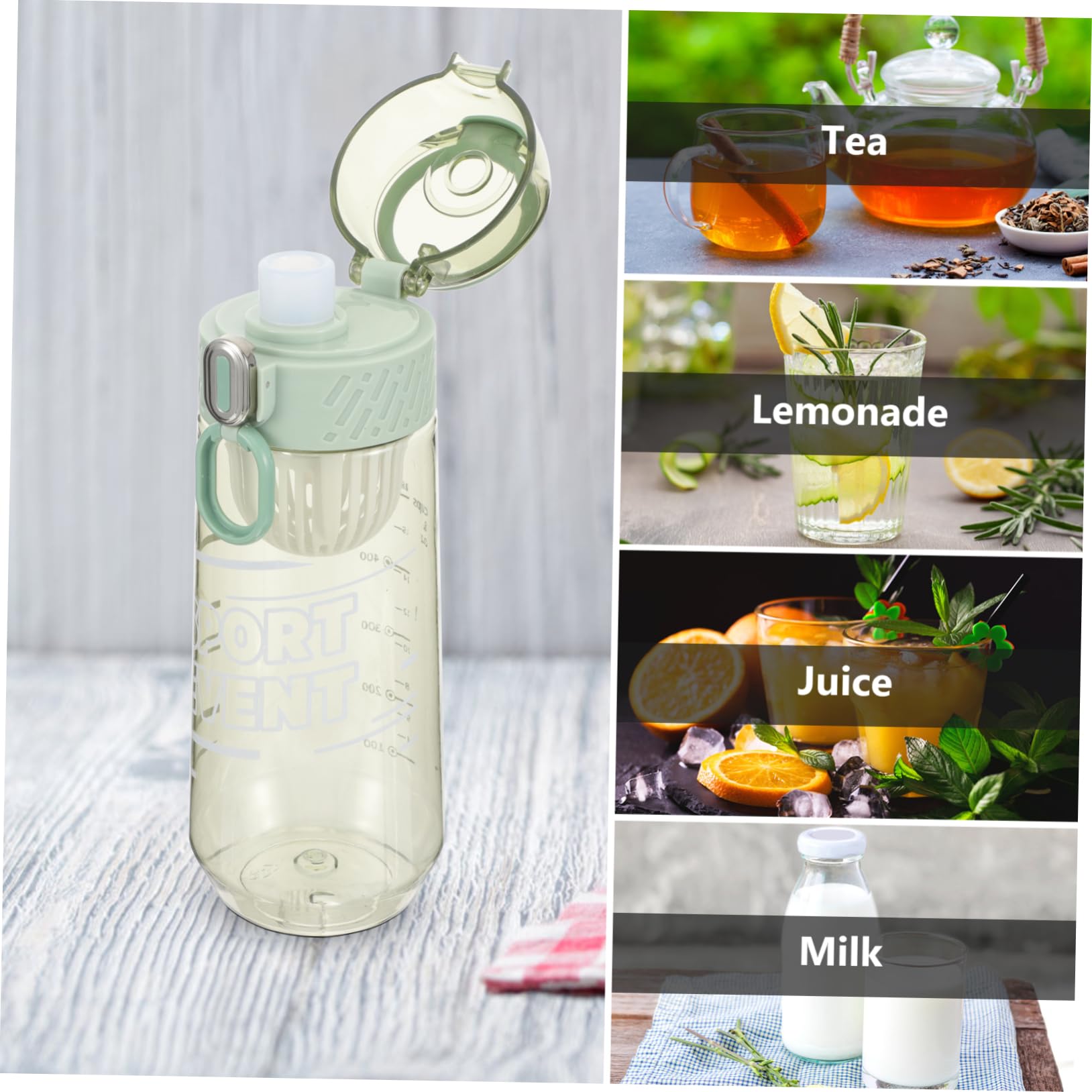 HANABASS Sportliche Wasserflasche Robuste Plastikflasche für Fitness Outdoor Aktivitäten und Gym Großes Fassungsvermögen Auslaufsicher Reinigen