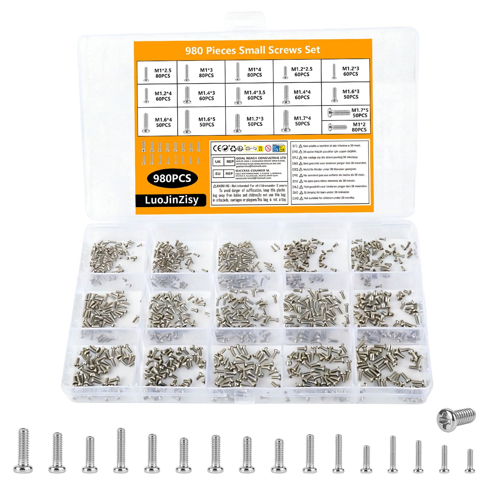 Viti per PC M1 M1.2 M1.4 M1.6 M1.7 a testa tonda Crociata per riparazione laptop hard disk