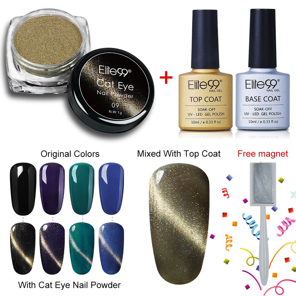 Elite99 3D Cat Eye Nail Powder UV Gel Manicure Nail Art