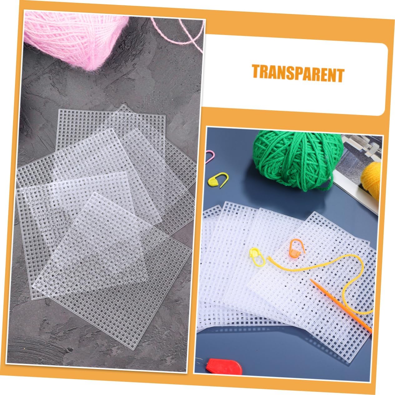 HOMSFOU 10Pcs Plastic Mesh Canvas Sheets for DIY Projects Versatile Crafting Tool for Beginners and Experts Washable and Reusable for Embroidery and Yarn Crafting