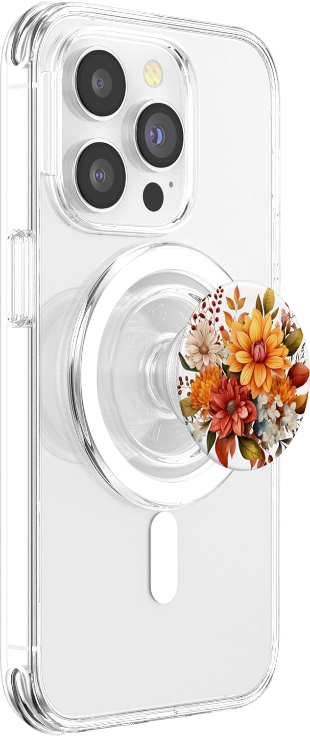 Cute Fall Flower Sublimation Clipart Autumn Leaves PopSockets MagSafe PopGrip for iPhone