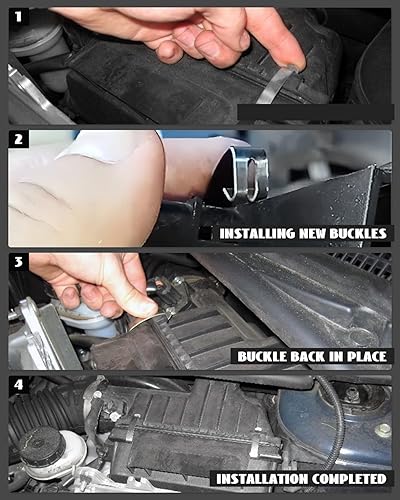 Miniatura 6 de 16598-ET00A Caja de filtro de limpieza de aire Clip de carcasa 2 piezas, apto para Nissan Sentra 2007-2012 2.0L 2.5L, apto para Nissan NV200