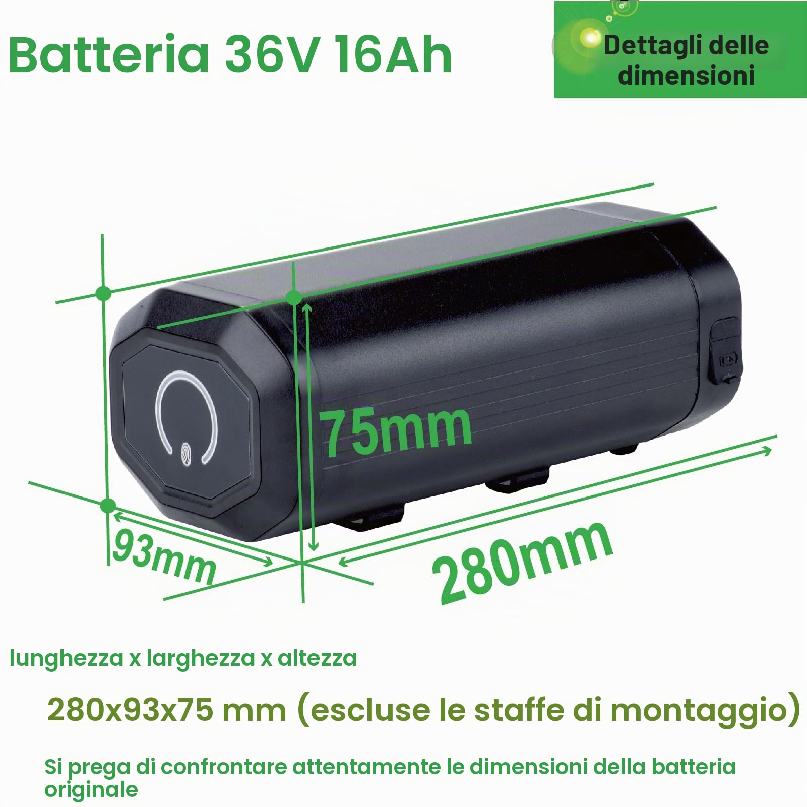 Ebike batteria 36V 48V 24V mini bottiglie di ricambio batteria bere bottiglie bicicletta kit di conversione batteria (36V 16Ah)
