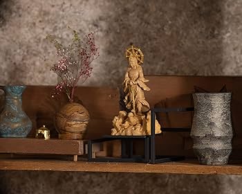 ☆極上時代彫り☆妙見菩薩/木彫/木造/金泥/玉眼/仏像/置物/武士/仏教