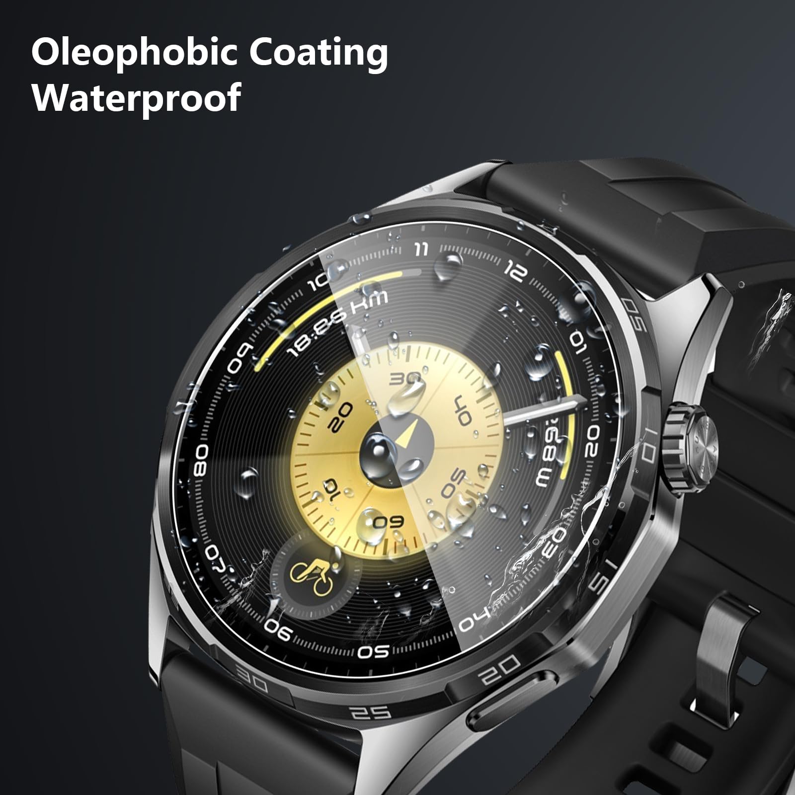 4 sztuki szkła hartowanego do Huawei Watch GT6 46 mm, folia ochronna o twardości 9H, odporna na zarysowania hartowana osłona ekranu do Huawei GT 6 46 mm, bez pęcherzyków, przezroczysta ochrona