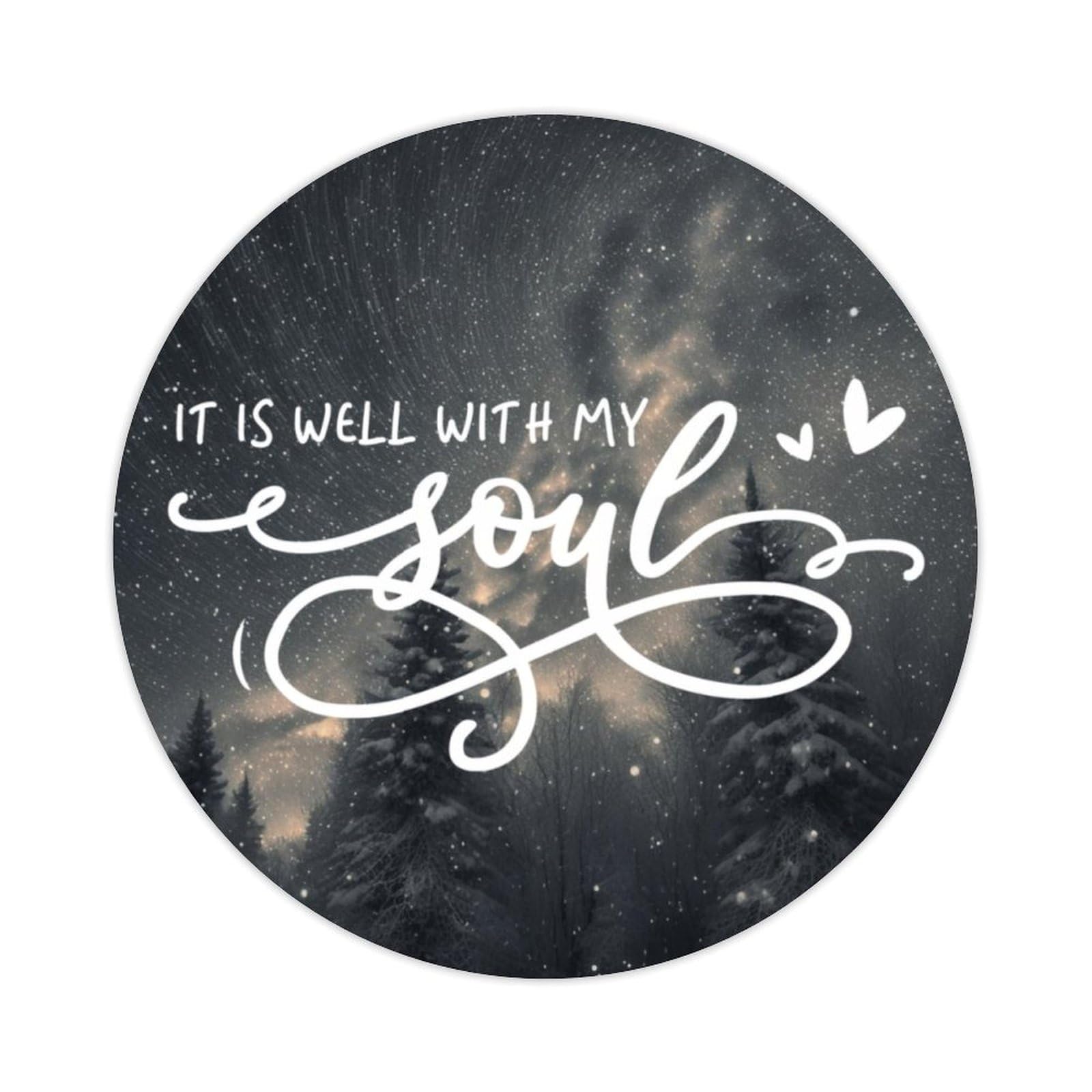 Zyadsinoudor 50 Pcs It's Well with My Soul Vinyl Stickers Motivational Christian Scripture Vinyl Laptop Sticker Waterproof Sticker Labels Sticker Pack Perfect for Water Bottle Laptop Phone 2inch