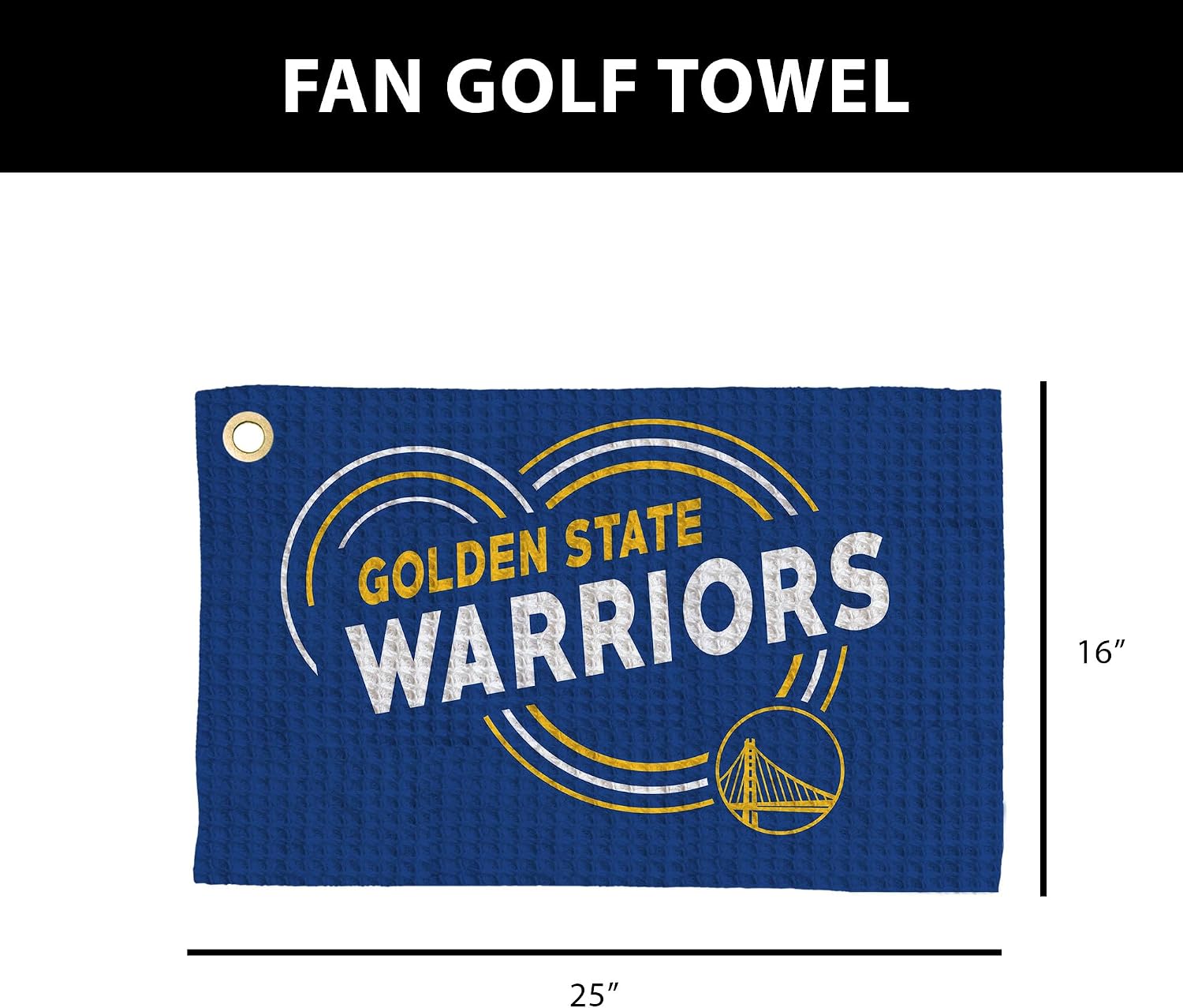 Northwest NBA Golf Towel – Official Licensed Microfiber Waffle Fabric, Absorbent 16x25 in Club Cleaning Accessory