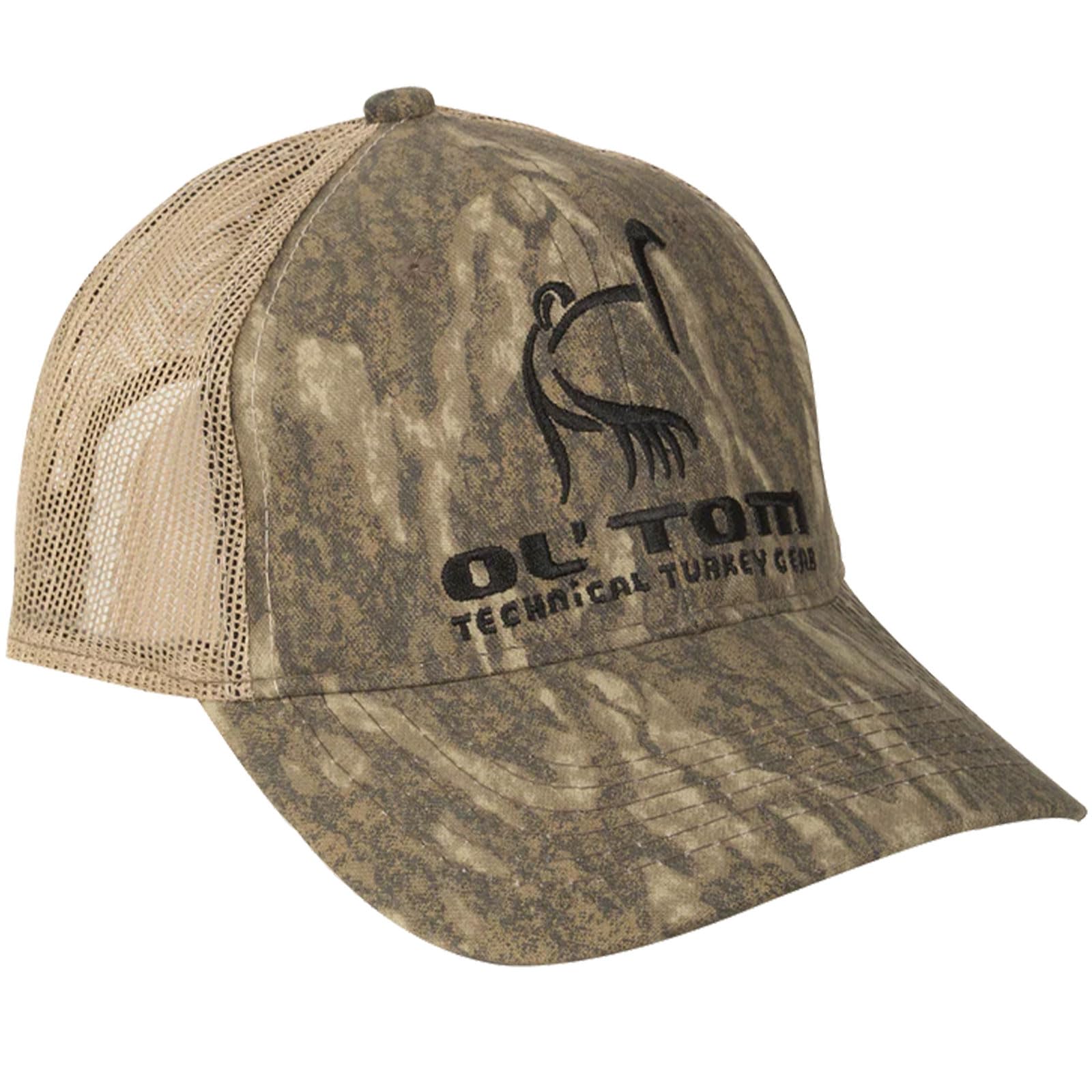 Sponsored Ad - Ol’Tom Mesh Back Camo Cap - Lightweight Trucker Hats for Men with Adjustable Velcro Strap - Mens Hunting Gear