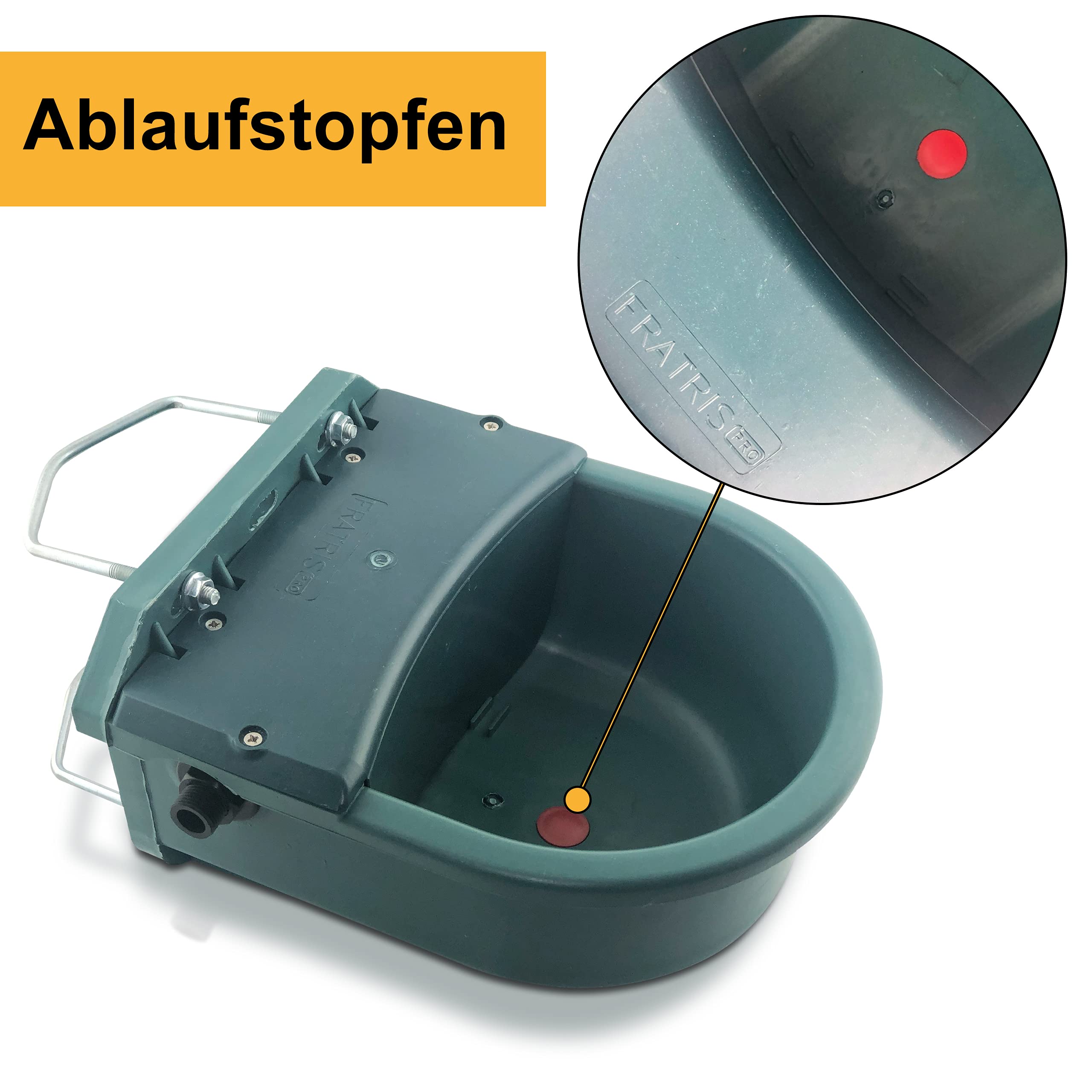 Tränkebecken 4 Liter Kunststoff automatische Tränke mit Halterungen Schwimmertränkebecken Pferde Rinder Schafe