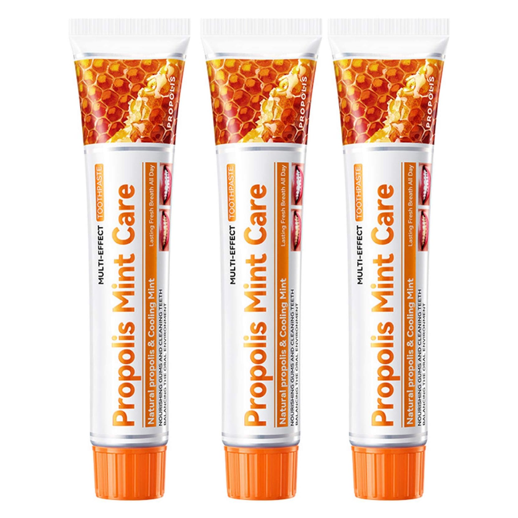 Mint Deep Clean Toothpaste Trio Fresh Breath Formula for Stain Removal and Oral Care 3 Tubes Propolis One