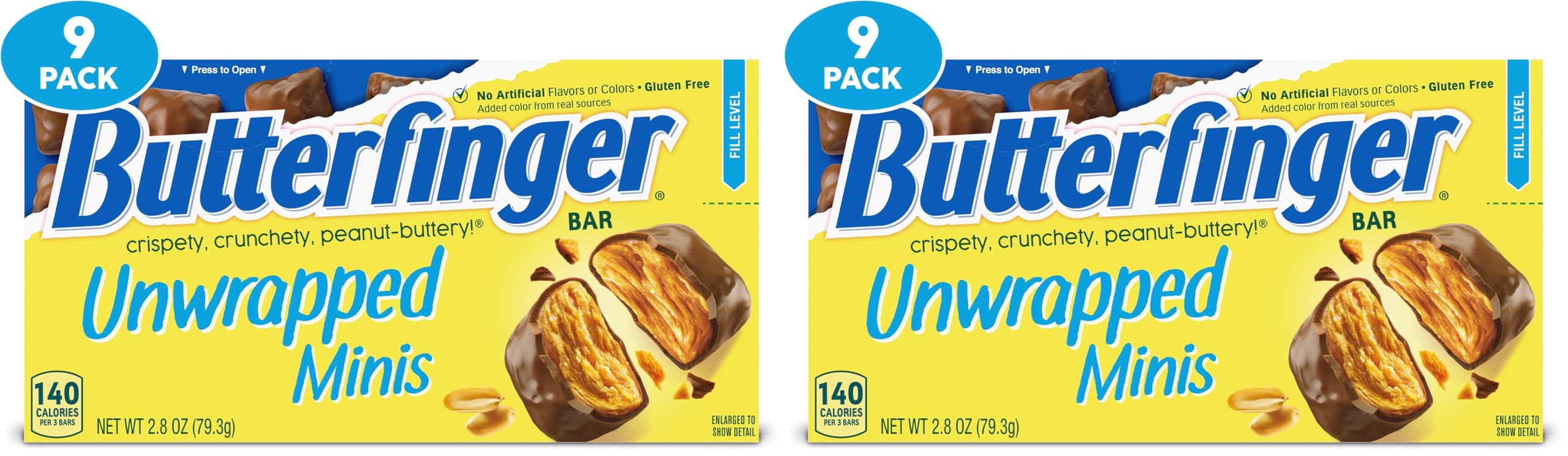 Chocolatey, Peanut-Buttery, Unwrapped Minis Movie Theater Candy Box - 2.8 oz each, Bulk 18 Pack