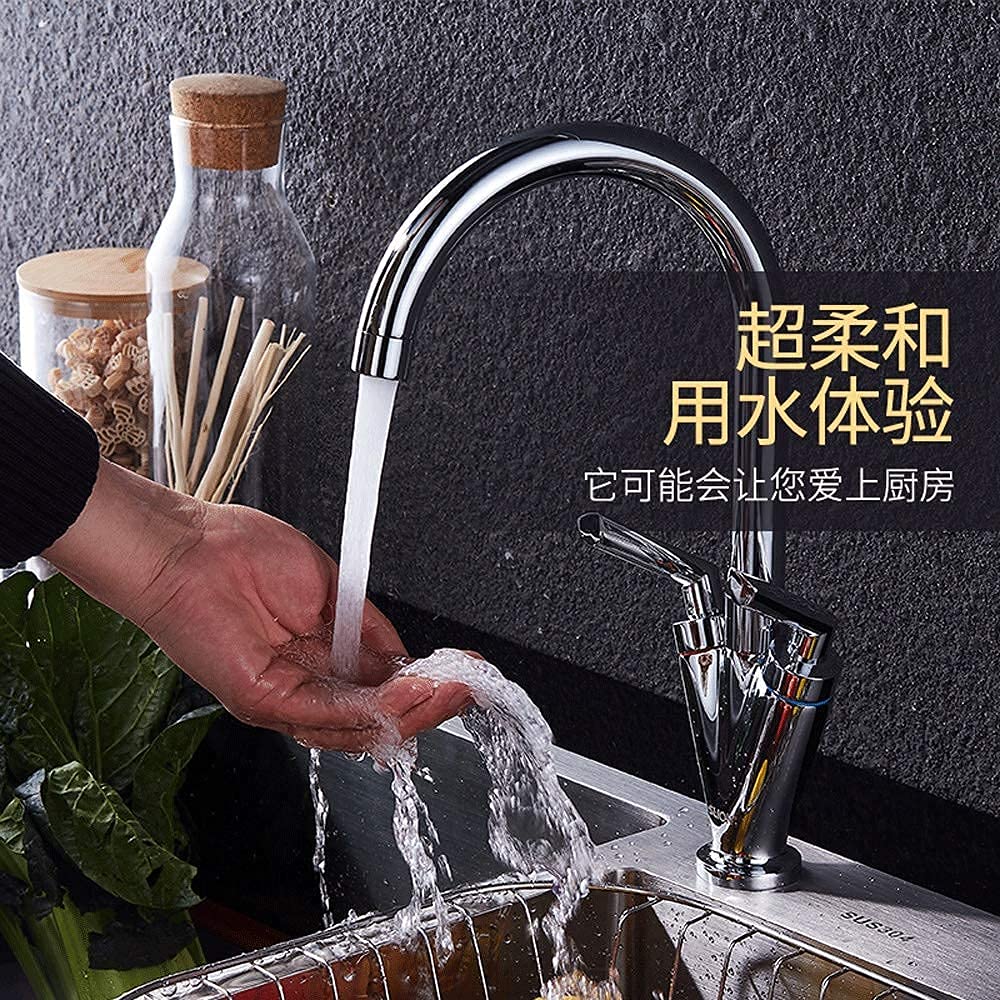 grifo para lavabo, Grifo monobloque mezclador de lavabo con caño giratorio moderno y