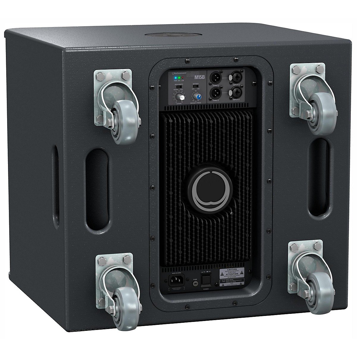 Turbosound MILAN M15B 2200 Watt 15" Aktiv-Subwoofer mit Klark Teknik-Technologie für tragbare PA- und Installationsanwendungen