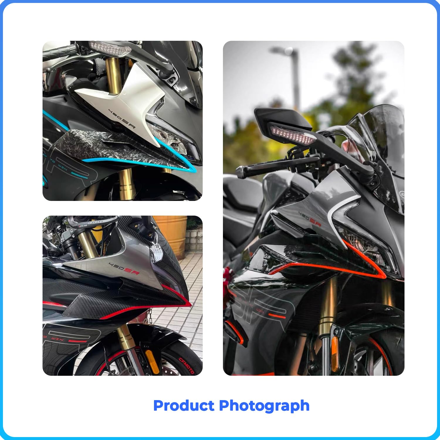 Motorcycle Front Fairing Aerodynamic Winglet ABS Lower Cover for
