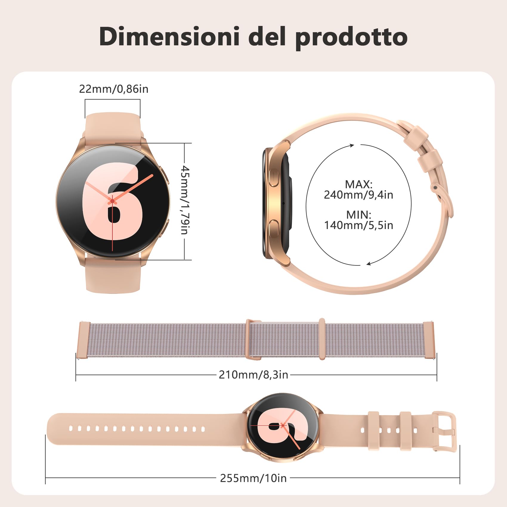 Blackview Smartwatch Uomo Donna, Effettua e Rispondi alle Chiamate, Orologio Smartwatch Fitness con 1.43' HD AMOLED/112+ Sportive/SpO2/Monitoraggio del Sonno/Cardiofrequenzimetro per Android IOS