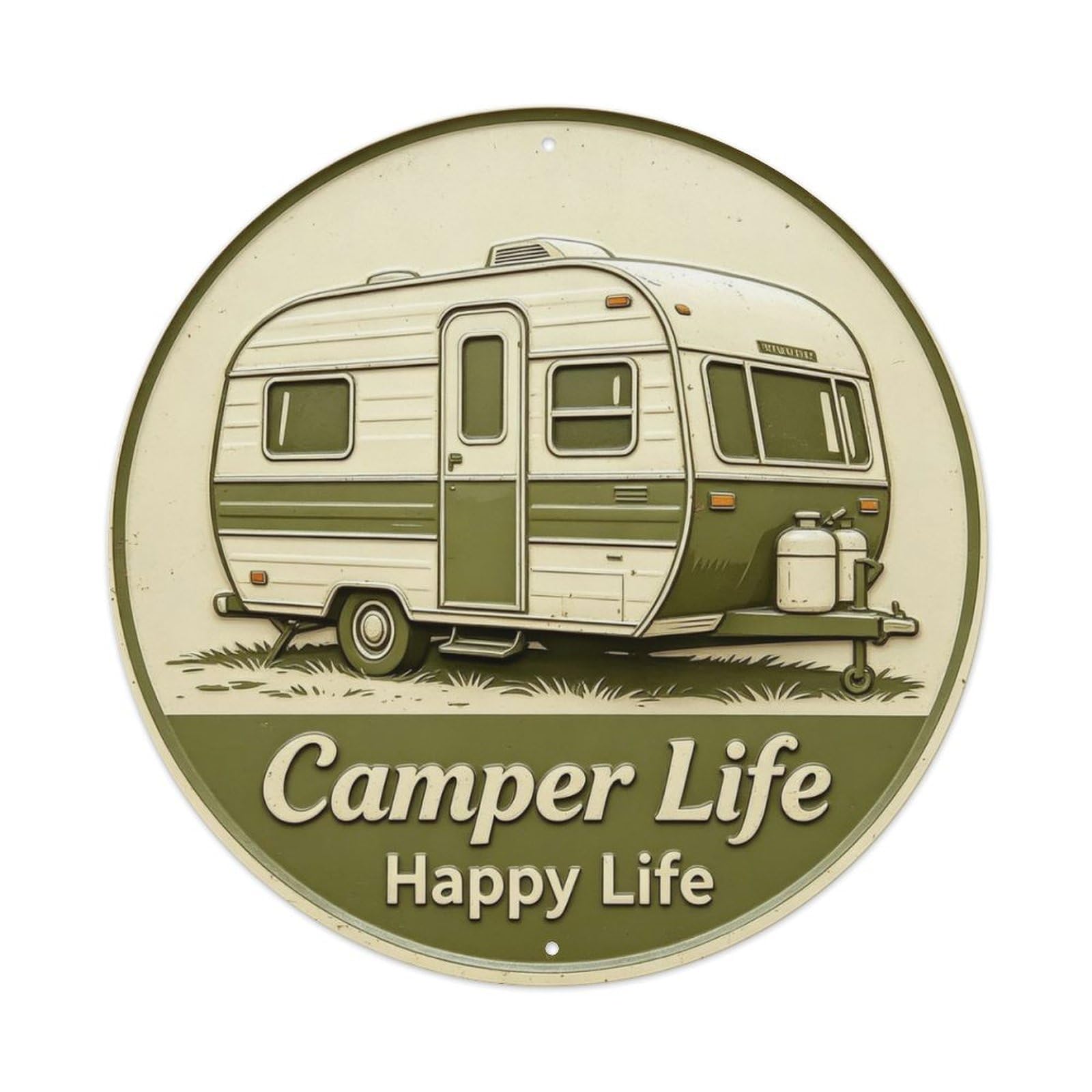 Camper Life Happy Life Metal Tin Sign Plaque