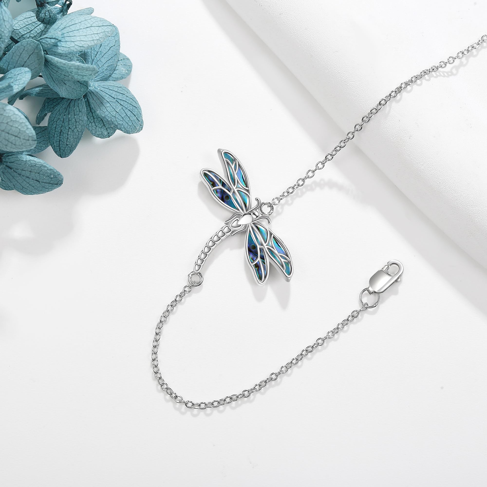 Pulsera infinita de plata de ley con diseño de perro salchicha, mariquita, tortuga, tiburón, onda, libélula, caballo, mariposa, margarita, sirena, infinito, joyería para mujer, One Size, Plata