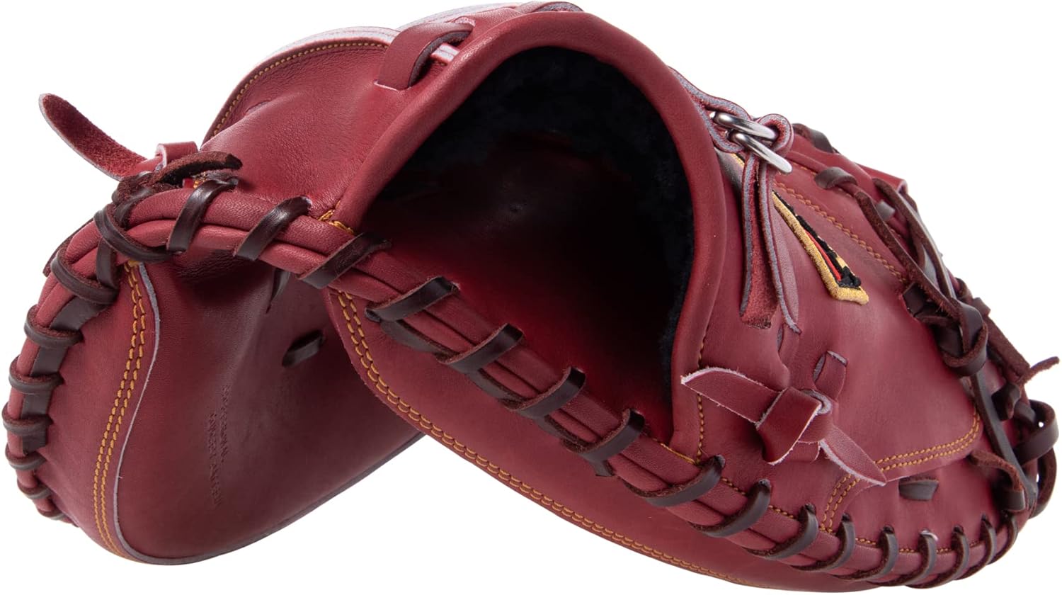 Zett BPROCM420 Hard Baseball Catcher's Mitt, For Catchers, For Right Throw, Bordeaux Brown (4000) with Exclusive Grab Bag