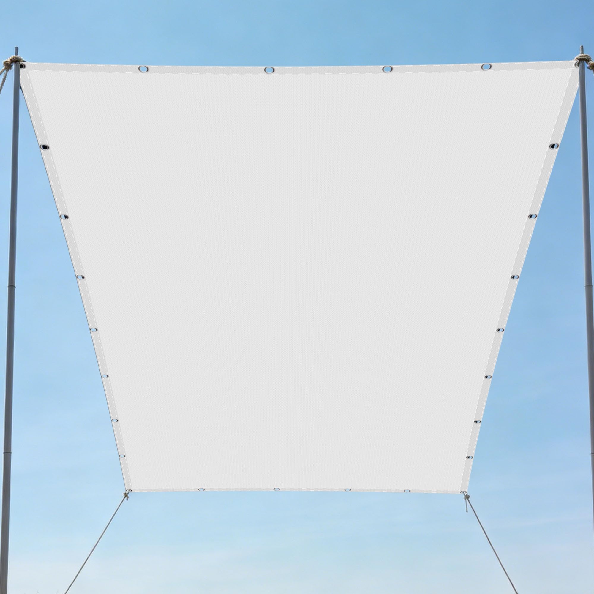 Toile ombrage imperméable haut de gamme 400x500 cm blanche pour extérieur