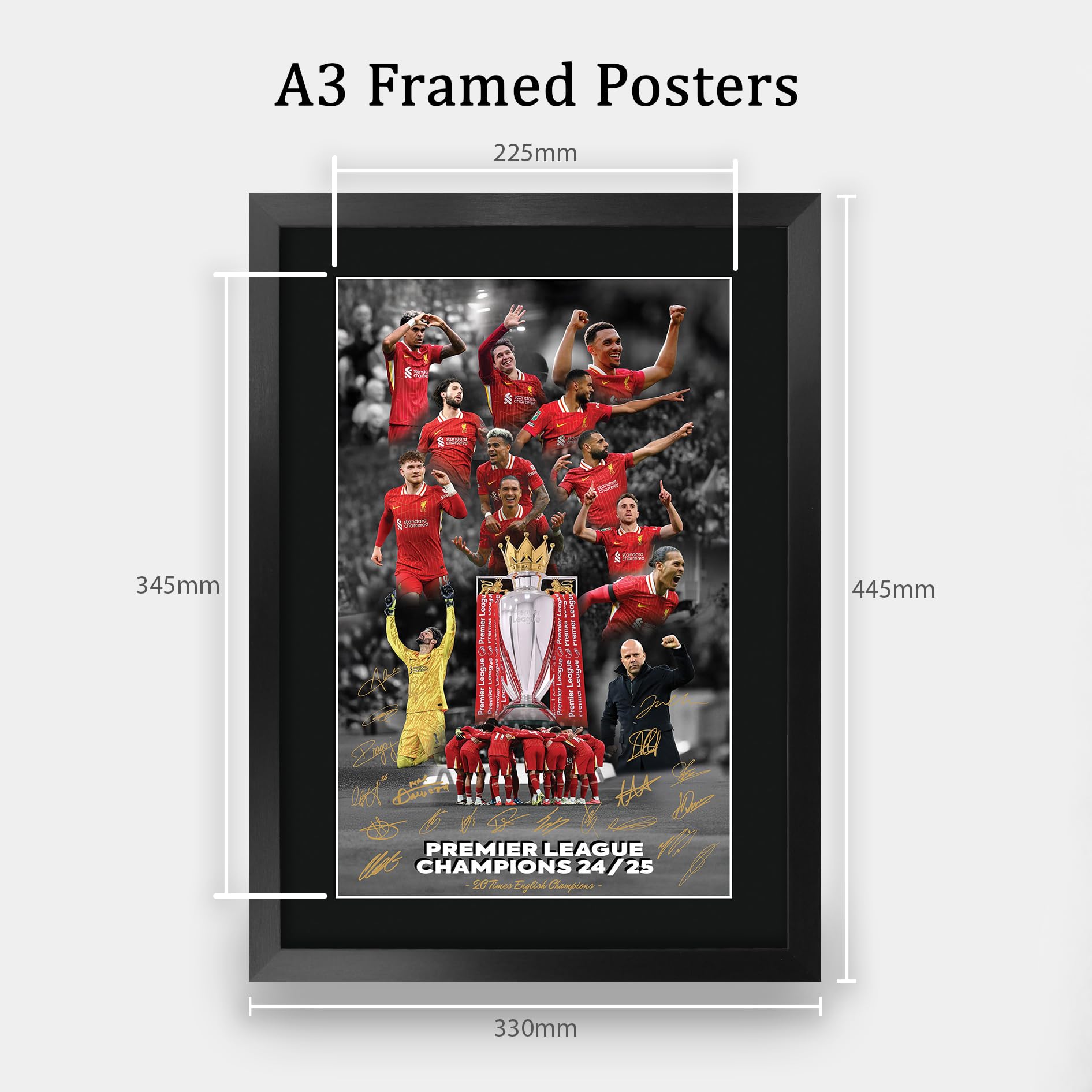 HWC Trading Liverpool Champions 2025 Premier League Winners Gifts Printed Signed Autograph Picture for Football Fans and Supporters - Image 2