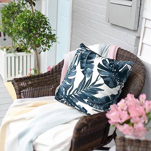 Miniatura 2 de Fundas de almohada para muebles de patio al aire libre de 20x20 pulgadas, juego de 2 fundas de almohada decorativas para patio, fundas cuadradas