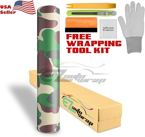Vista 47 de EZAUTOWRAP - Kit de herramientas gratuito de camuflaje digital azul, diseño de camuflaje de vid para automóvil, motocicleta, liberación de aire, sin