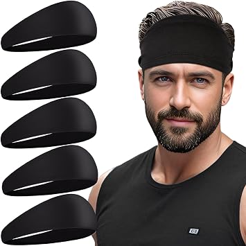 Sports Headbands for Men,Running Headband Moisture Wicking Workout Headband,Running,Fitness,Cycling,Basketball,Football,Quick-Drying Unisex Hairband
