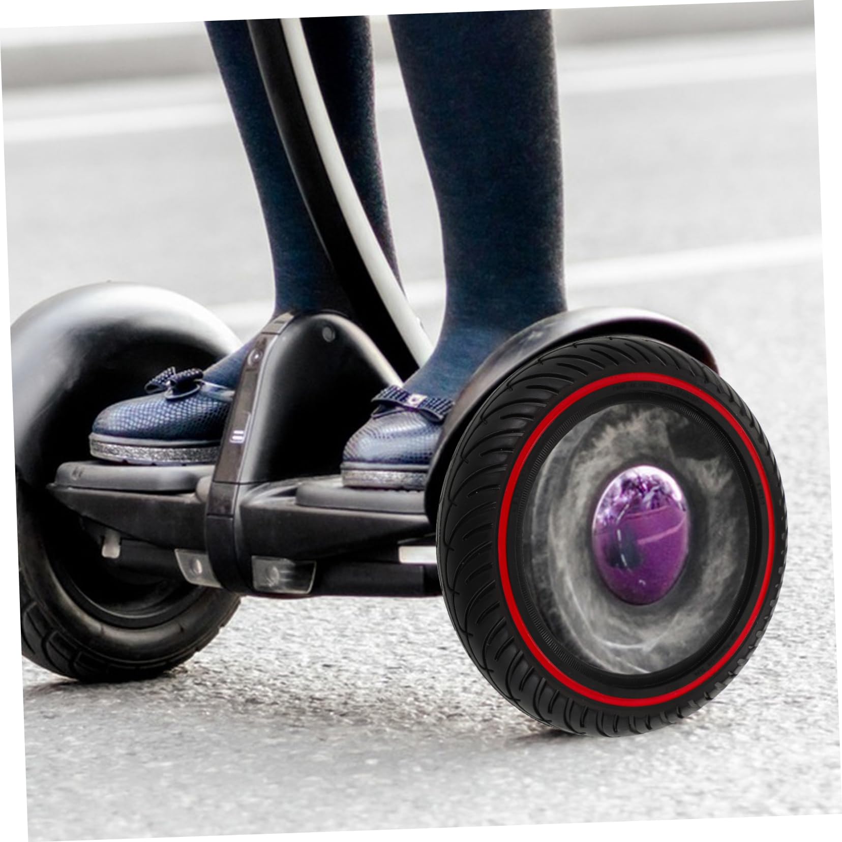 ifundom Roue de Trottinette Électrique Pneu Nid Abeille Roue Alvéolée sans Gonflage Remplacement Facile pour Scooter