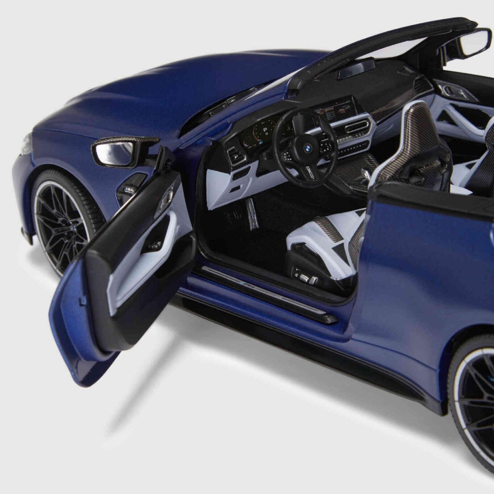 Miniature BMW M4 Cabriolet 1/18 - Bleu Métallique Mat - Collection (Neuve)