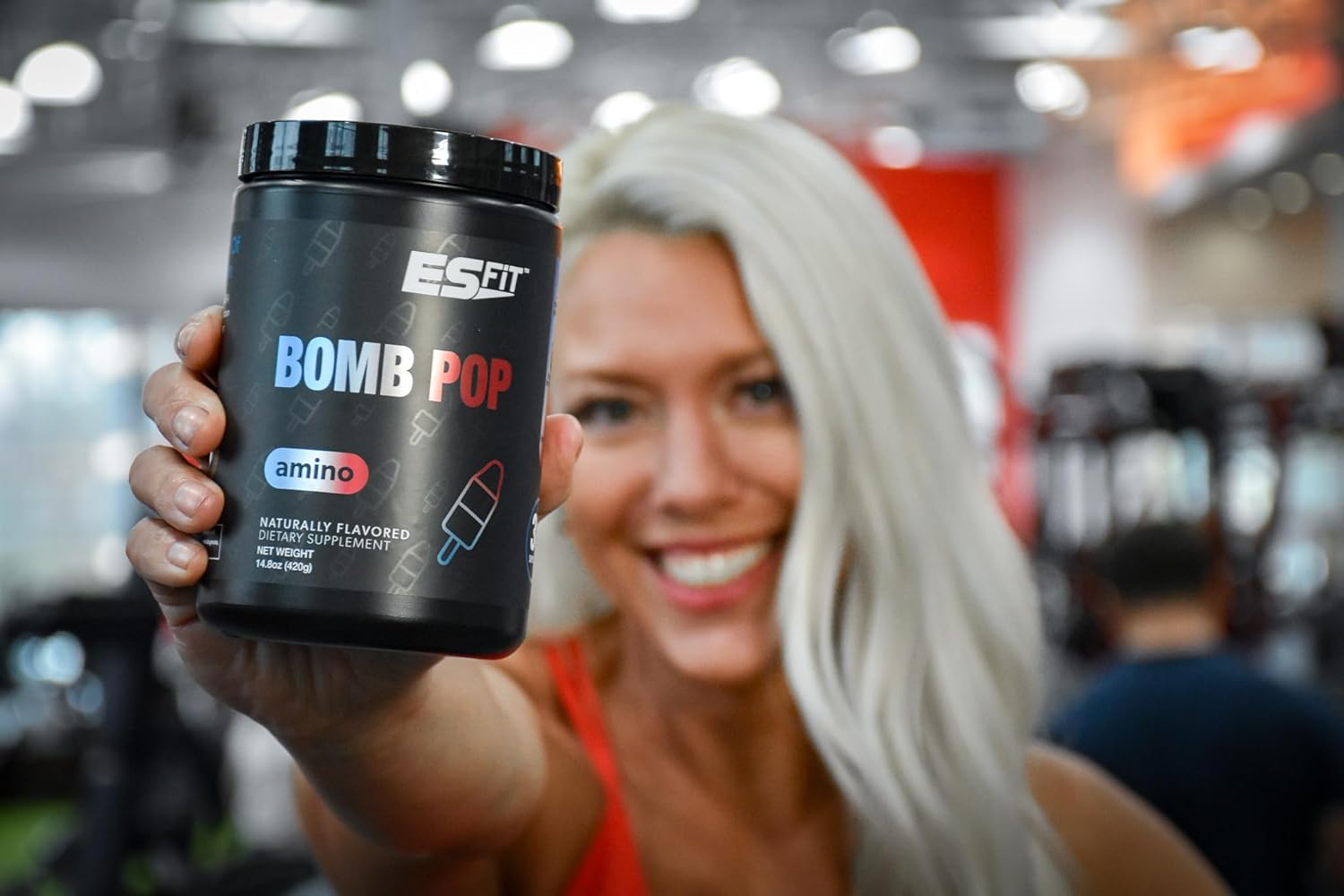 Amino Powder - Pre and Post Workout with Electrolytes - BCAA 2:1:1 Ratio, Amino Acids, Superior Taste, Tested and Certified, Bomb Pop, 30 Servings