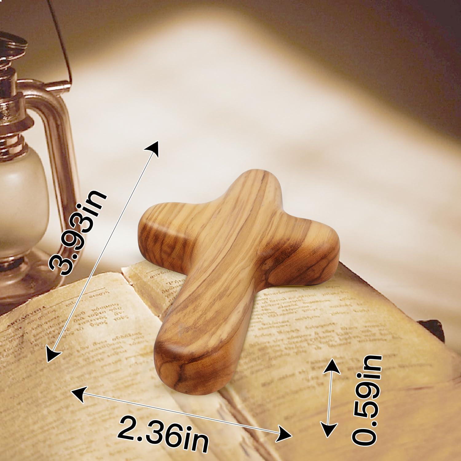 Amazon.co.jp: Yookin 天然木製オリーブ 手持ち 十字架 手彫り 木製