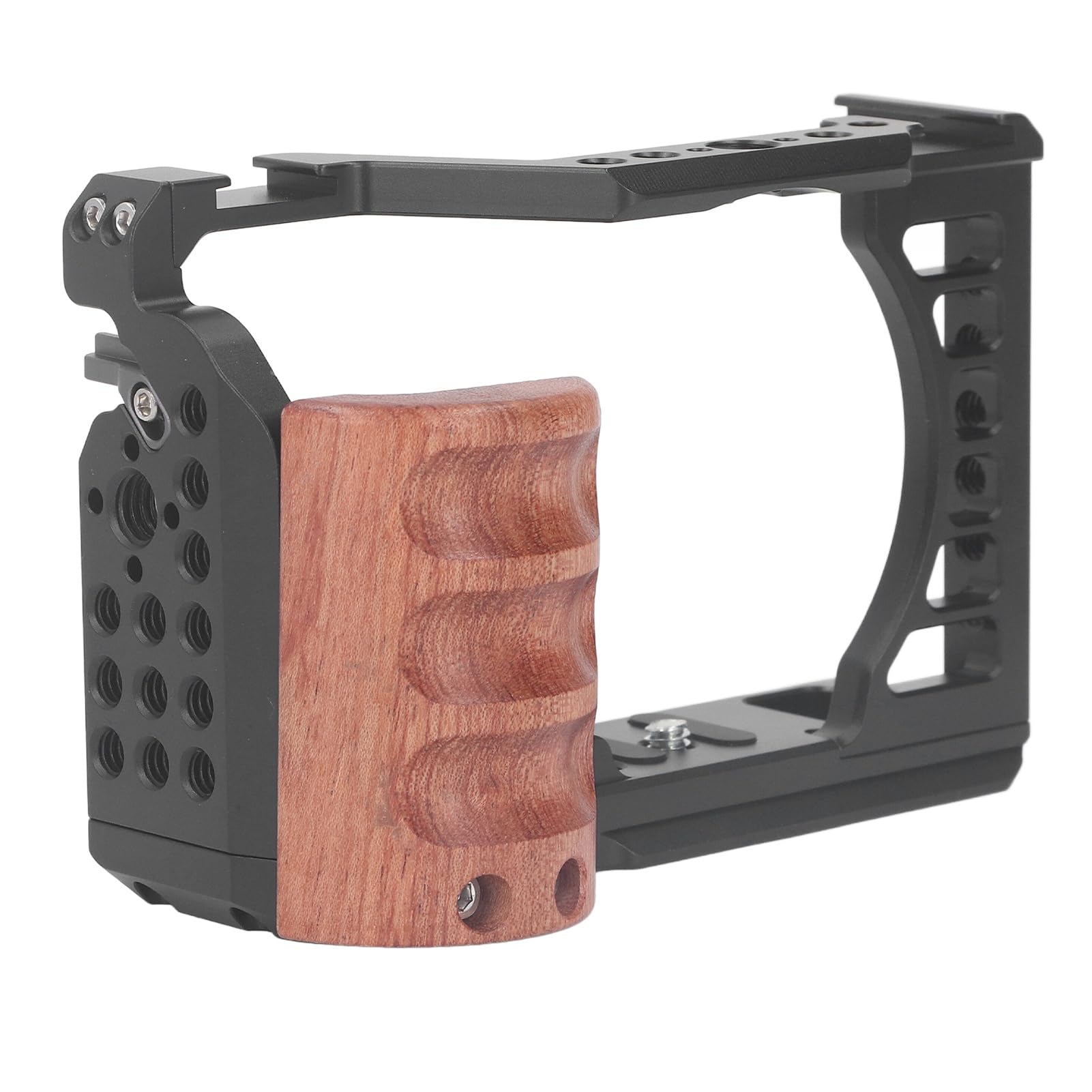 Jaula de Cámara Completa, Plataforma Protectora de Vídeo de Aleación de Aluminio con de Madera para Cineastas ZV E1