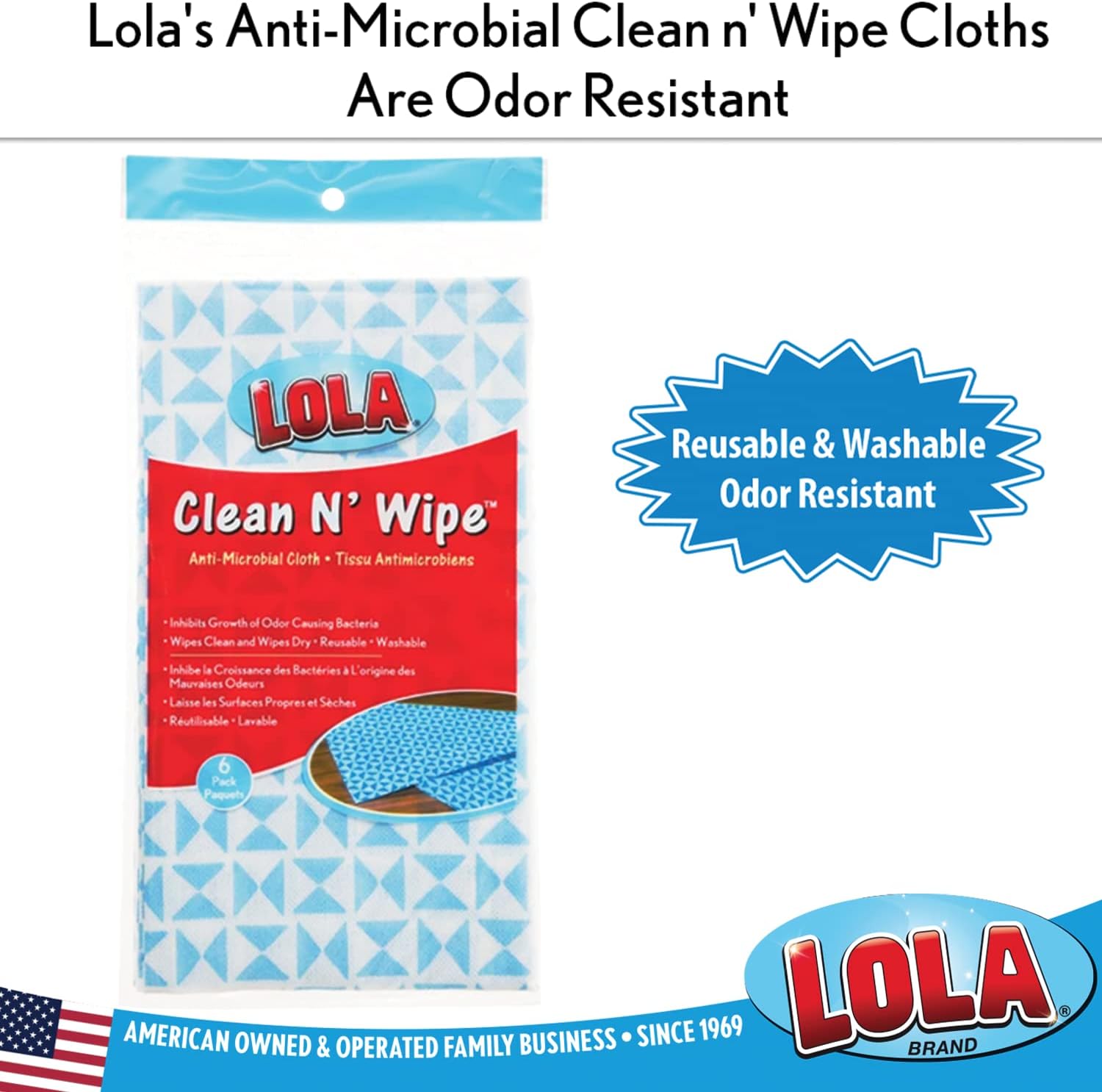 LOLA Productos Clean n’ Wipe Cloths, Clorox Handi Toallitas comparables